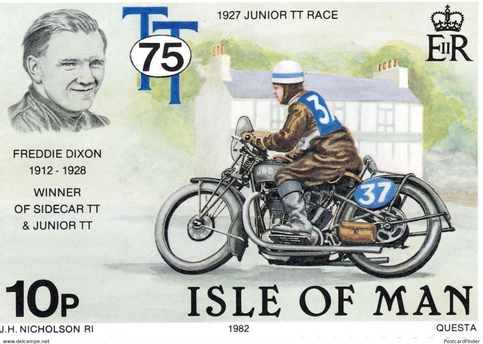 Freddie Dixon Sidecar TT Motorbike Wiiner Races Isle Of Man Postcard - Sonstige & Ohne Zuordnung