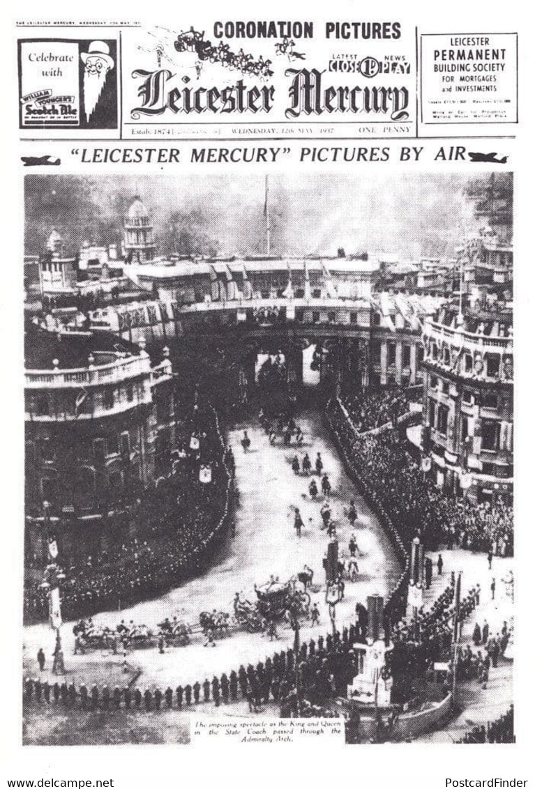 Leicester Mercury 1937 Royal Coronation Newspaper Cover - Autres & Non Classés
