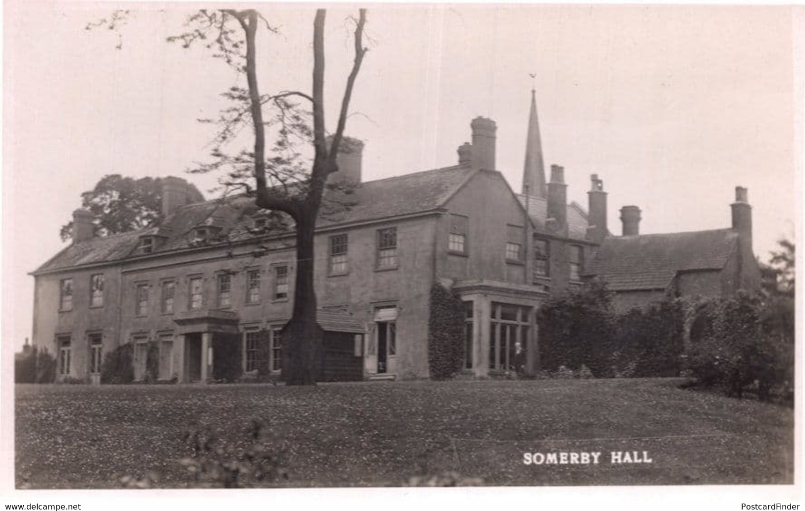 Somerby Hall Leicester Vintage Real Photo Postcard - Otros & Sin Clasificación