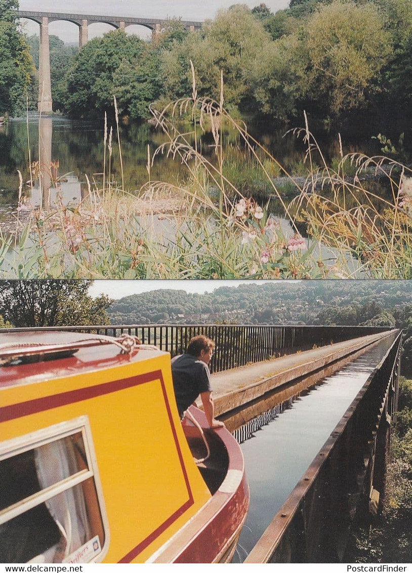 Man & Boat Pontcysylte Aqueduct 2x British Telecom Postcard S - Otros & Sin Clasificación