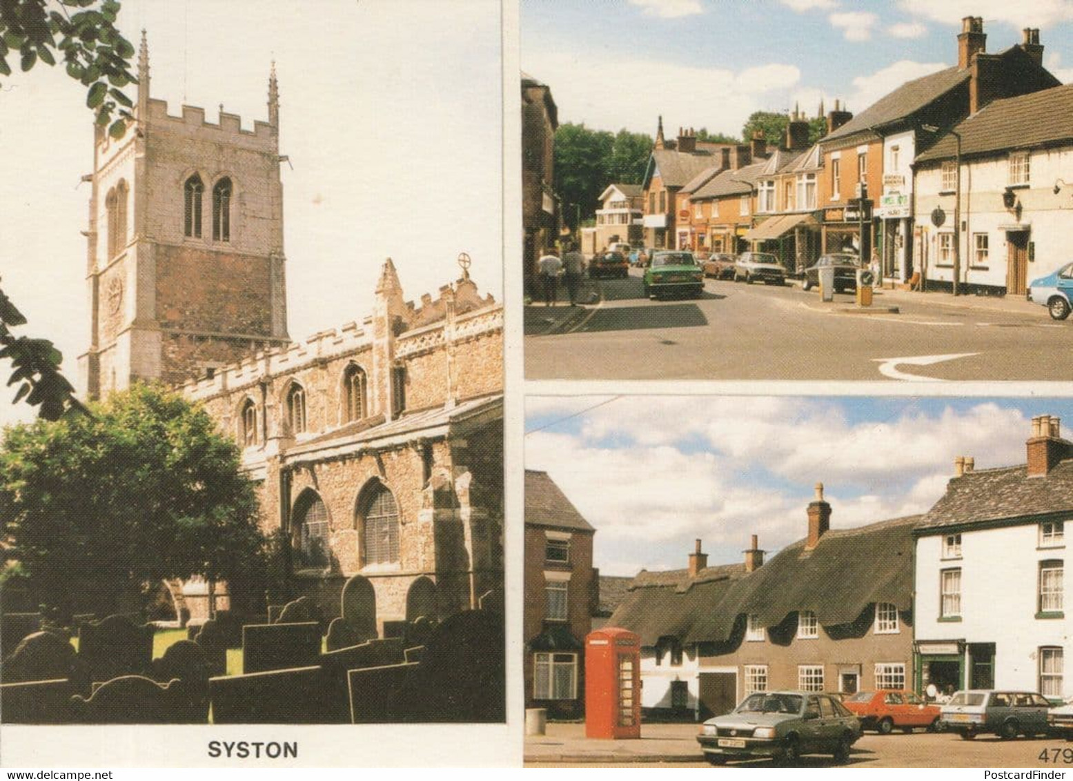 Syston Leicester Shops BT Phone Box 1980s Leicester Postcard - Andere & Zonder Classificatie