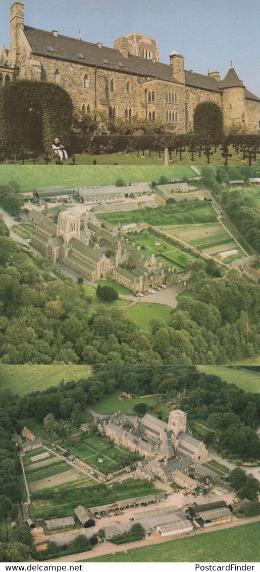 Bernard Abbey Leicester 3x Stunning Aerial 1980s Postcard S - Andere & Zonder Classificatie