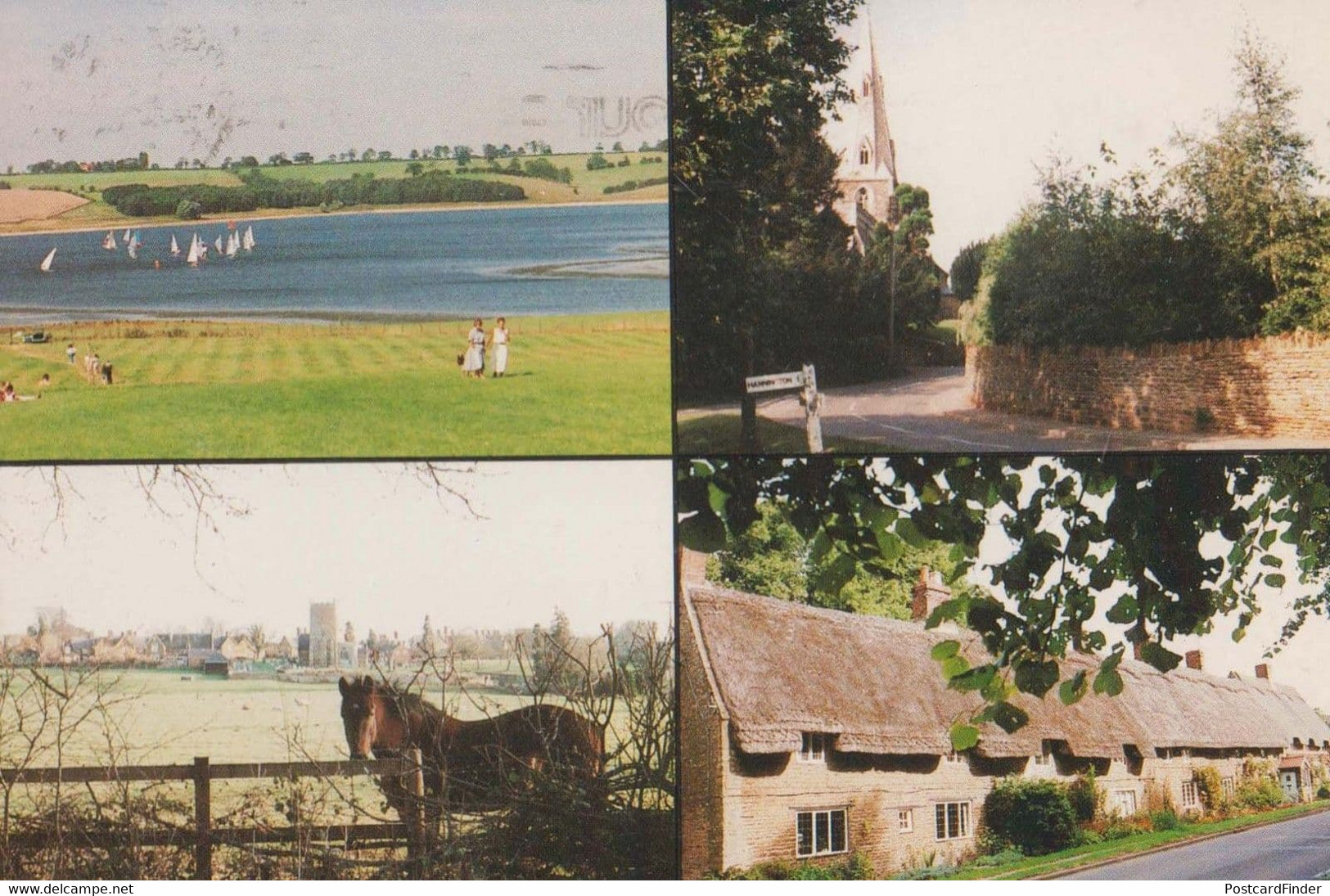 Brackley Town Hall Market Crown Hotel Pub 2x 1980s Postcard S - Northamptonshire