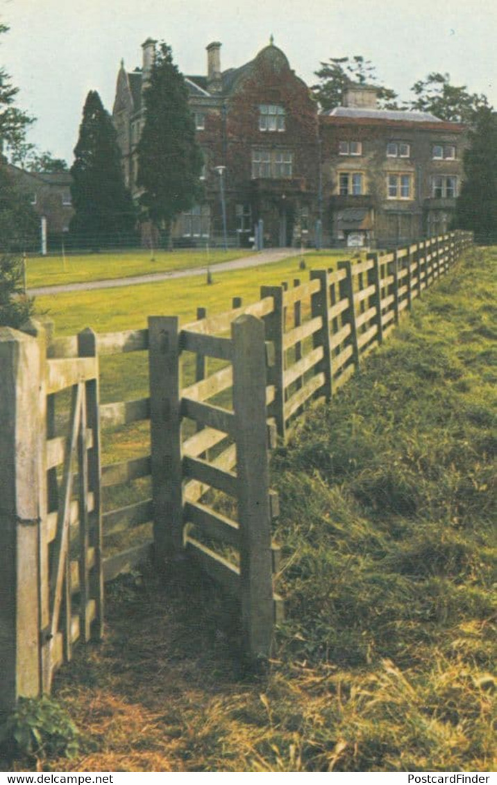 Knuston Hall Unusual Fencing View 1970s Postcard - Northamptonshire