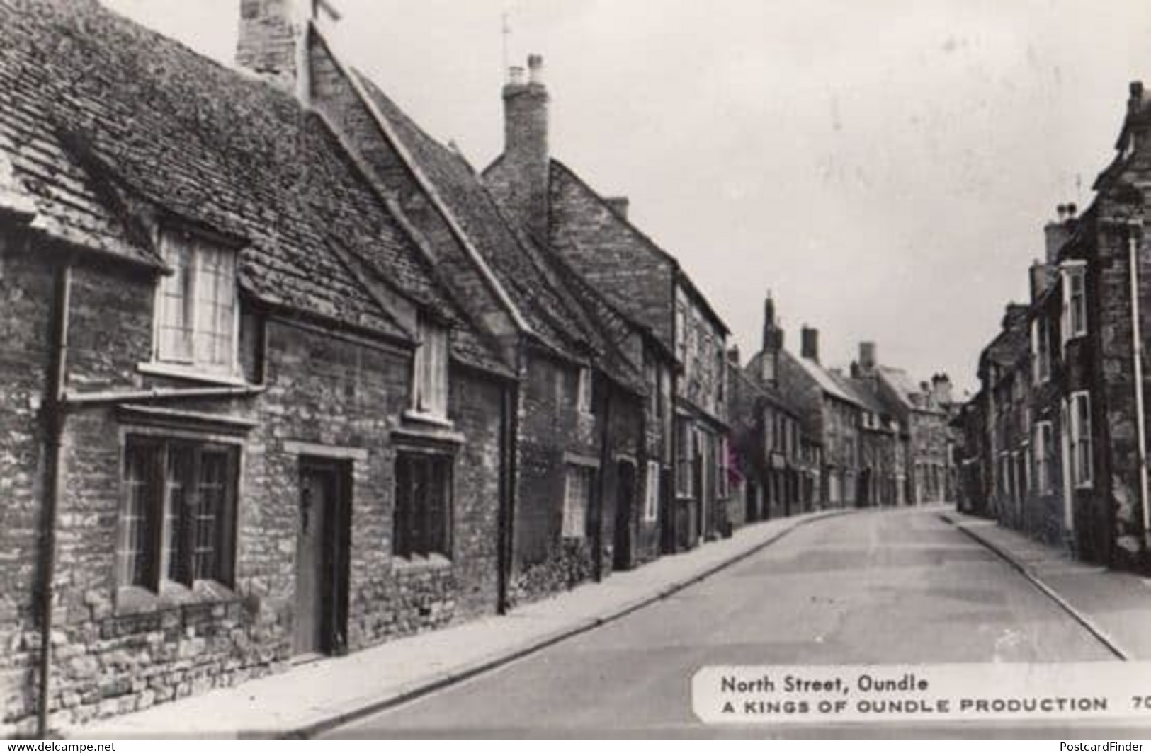 North Street Oundle Vintage Real Photo Postcard - Northamptonshire