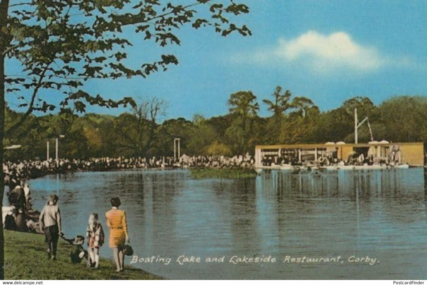 Restaurant At The Boating Lake Northampton 1970s Corby Postcard - Northamptonshire