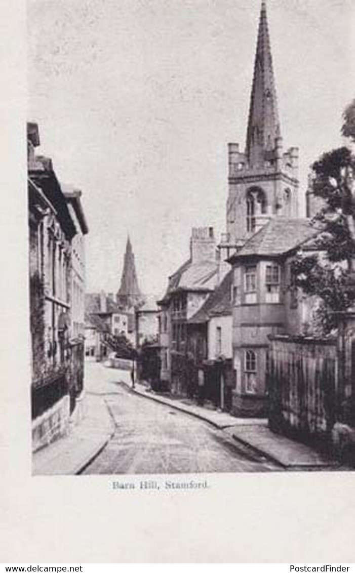 Stamford Northampton Barn Hill Antique Postcard - Northamptonshire