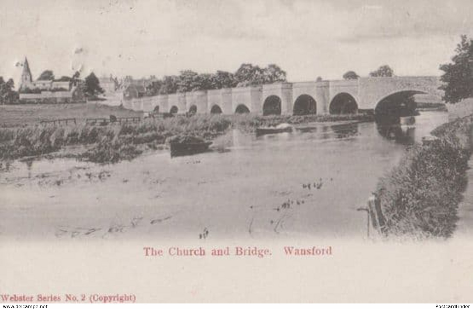 The Church & Bridge Wansford Northampton 1904 Postcard - Northamptonshire