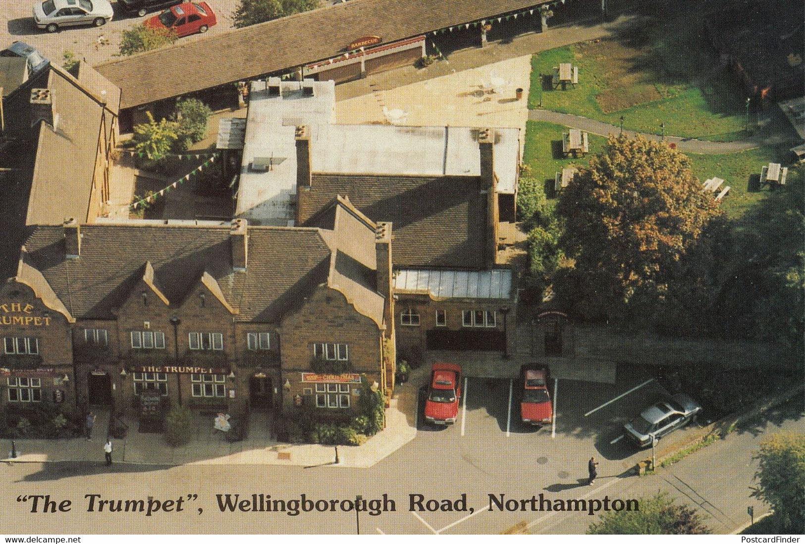 The Trumpet Pub Carvery Wellingborough Road Northampton Advertising Postcard - Northamptonshire