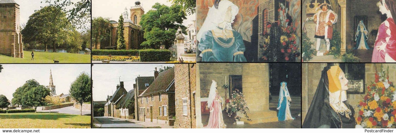 Northampton Churches Flower Festival Village 2x Postcard S - Northamptonshire