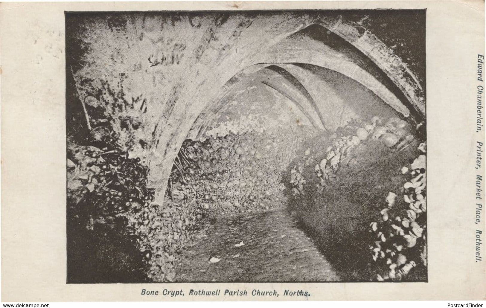 Rothwell Church Bone Crypt Northants Postcard - Northamptonshire