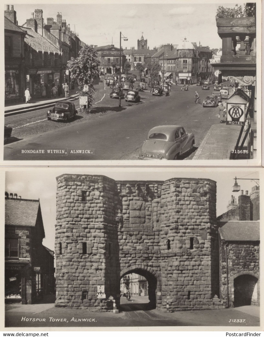 Bondgate Within Alnwick Northampton Hotel Window 2x Postcard S - Northamptonshire