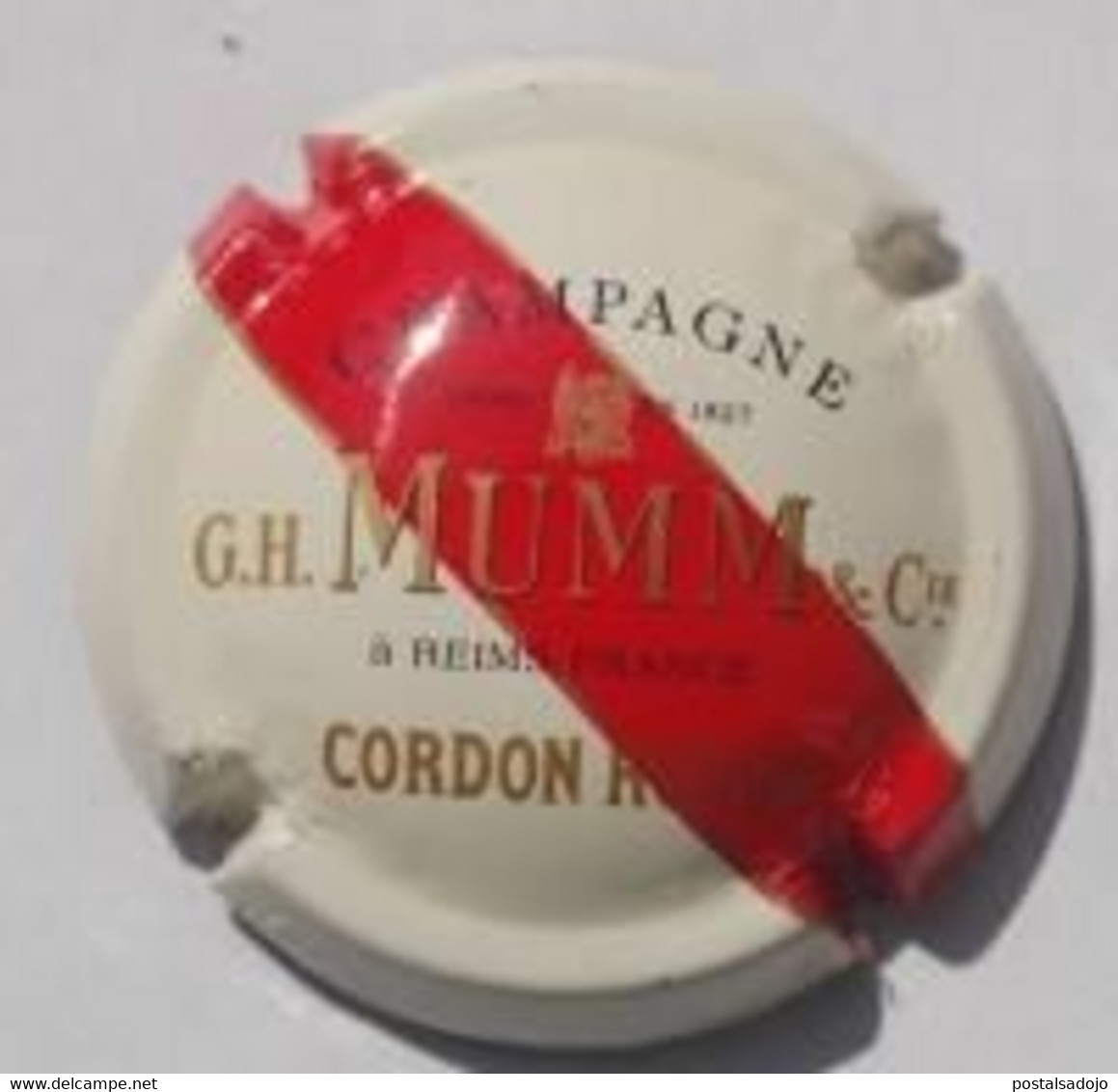 (37) PLACA. CAPSULE CHAMPAGNE ...  G.H. MUMM & CIA.  CORDON ROUGE - LAMBERT 129 - Mumm GH Et Cie