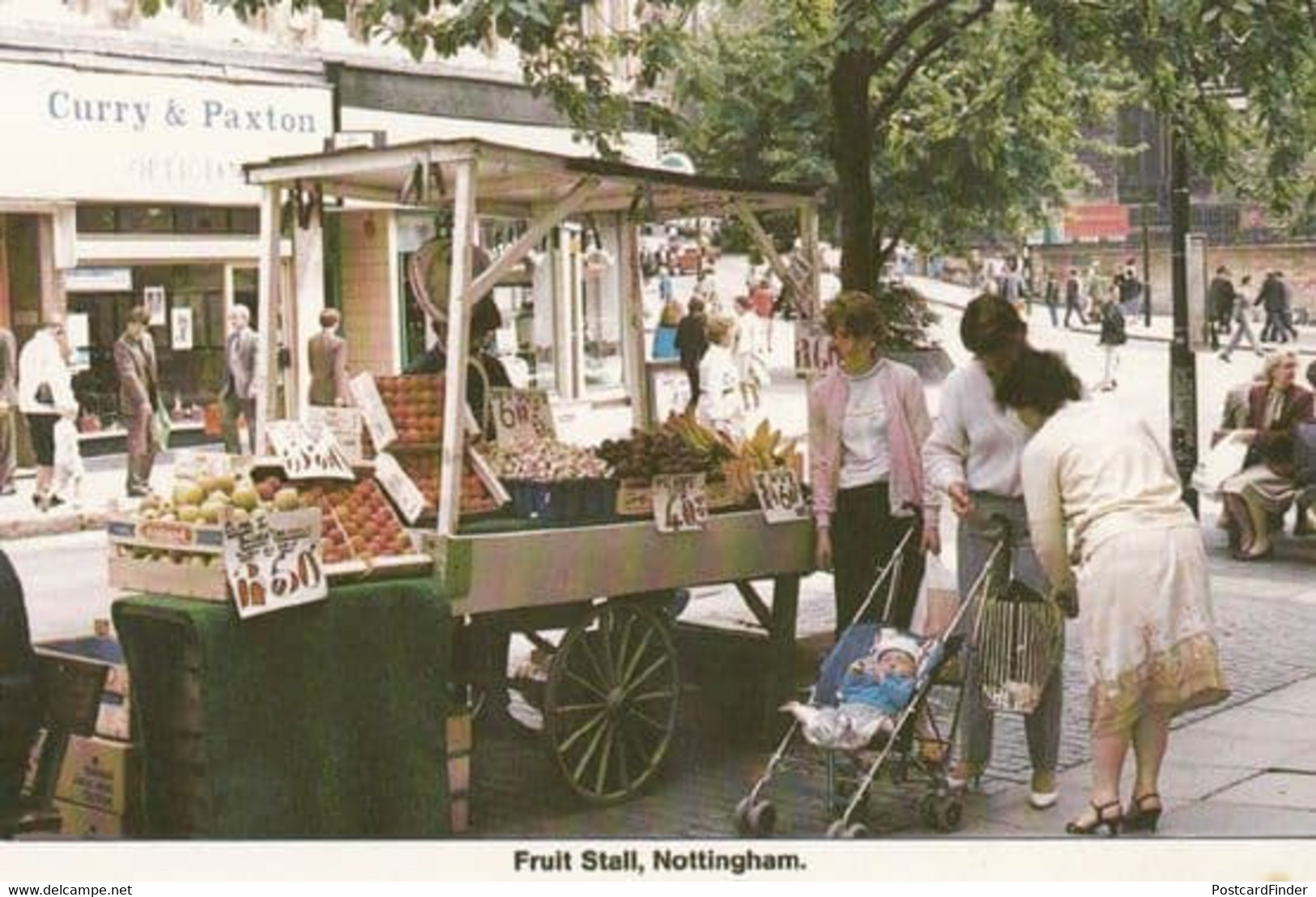 Fruit Grocery Market Stall Outside City Opticians Nottingham Postcard - Otros & Sin Clasificación