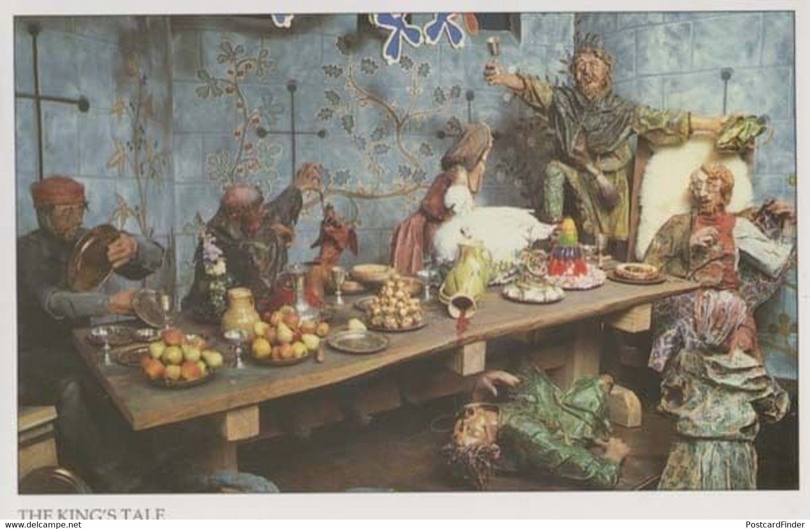 Kings Tale Drunken Feast Tales Of Robin Hood Medieval Nottingham Rare Postcard - Sonstige & Ohne Zuordnung