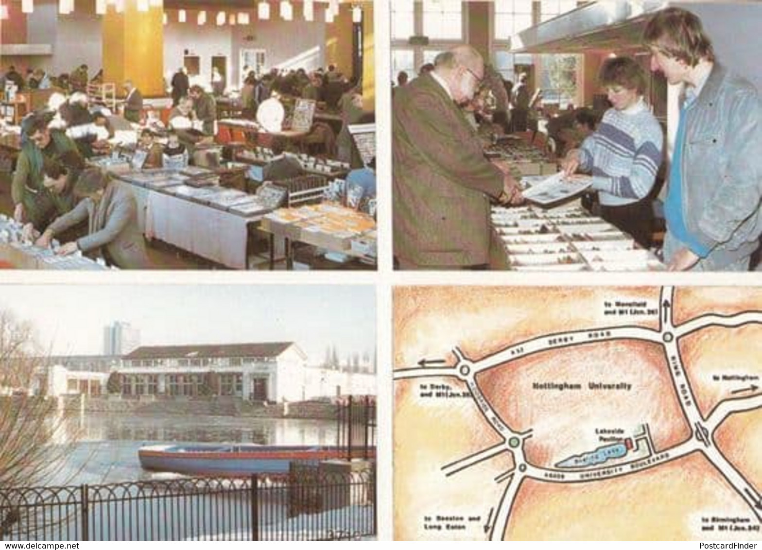 Nottingham Postcard Exhibition Dealer Stands At Lakeside Pavillion 1985 Postcard - Autres & Non Classés