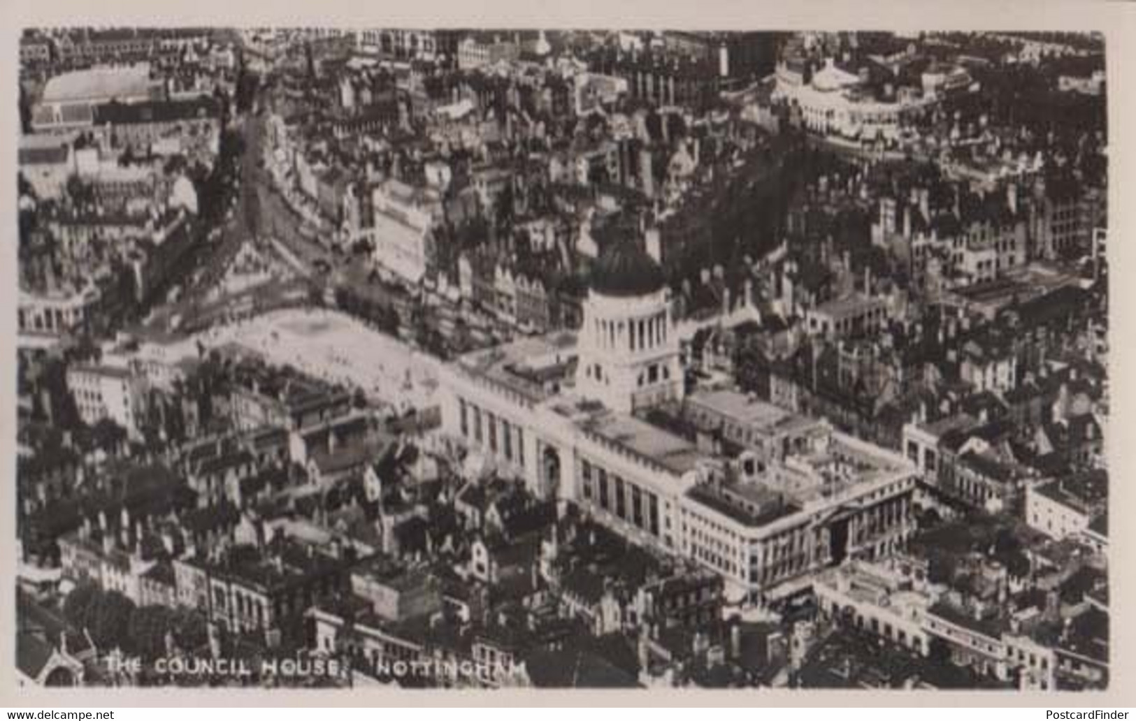 Nottingham The Council House Aerial Birds Eye Real Photo Postcard - Sonstige & Ohne Zuordnung