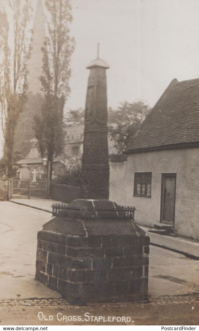 Old Cross Stapleford Nottingham Antique Real Photo Postcard - Altri & Non Classificati