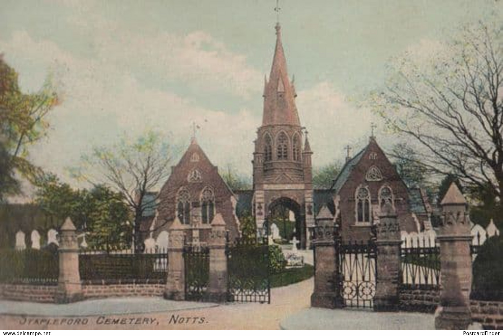 Stapleford Cemetary Nottingham Antique Postcard - Otros & Sin Clasificación