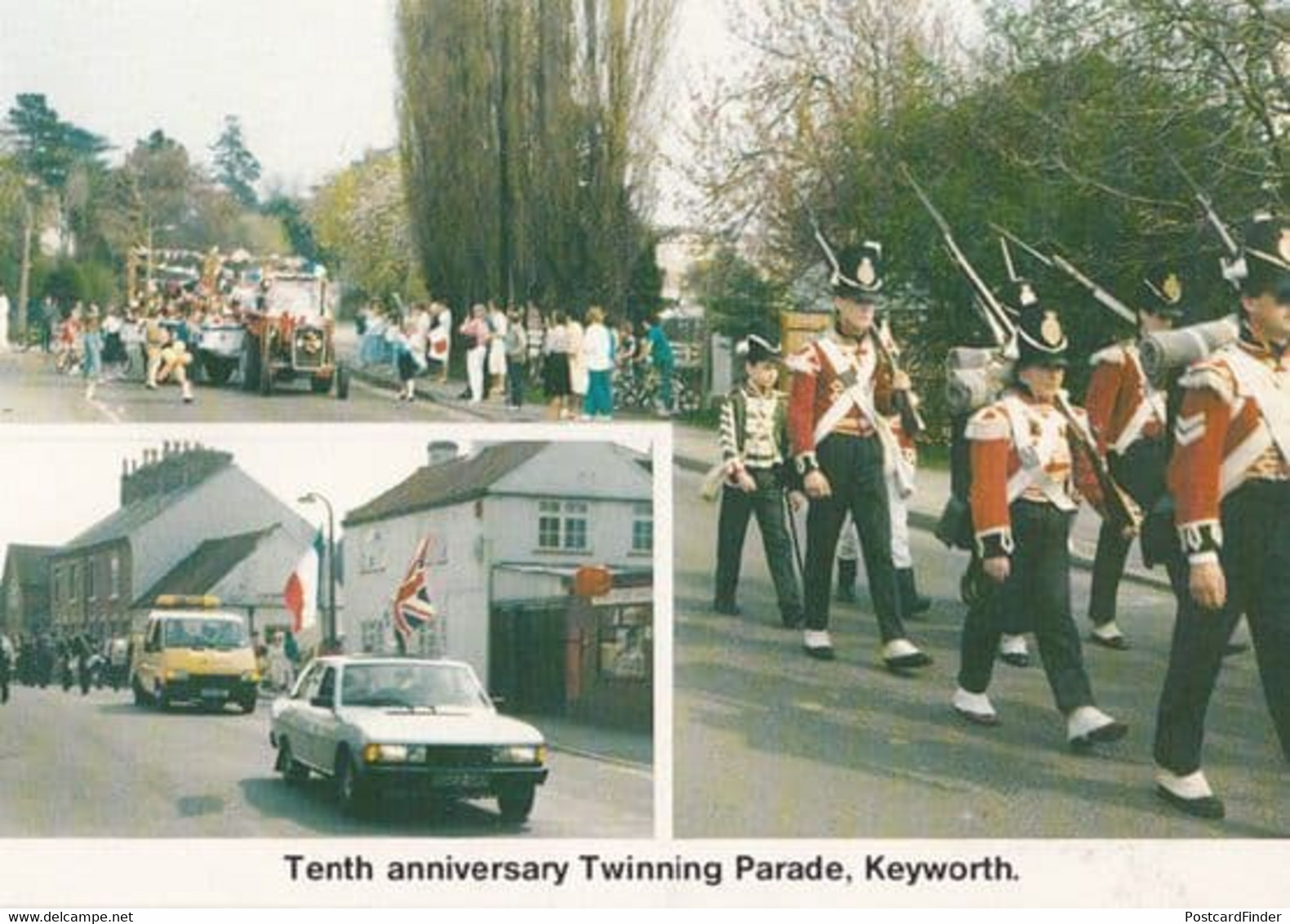 Twinning Military Army Parade Procession Keyworth Nottingham Carnival Postcard - Altri & Non Classificati