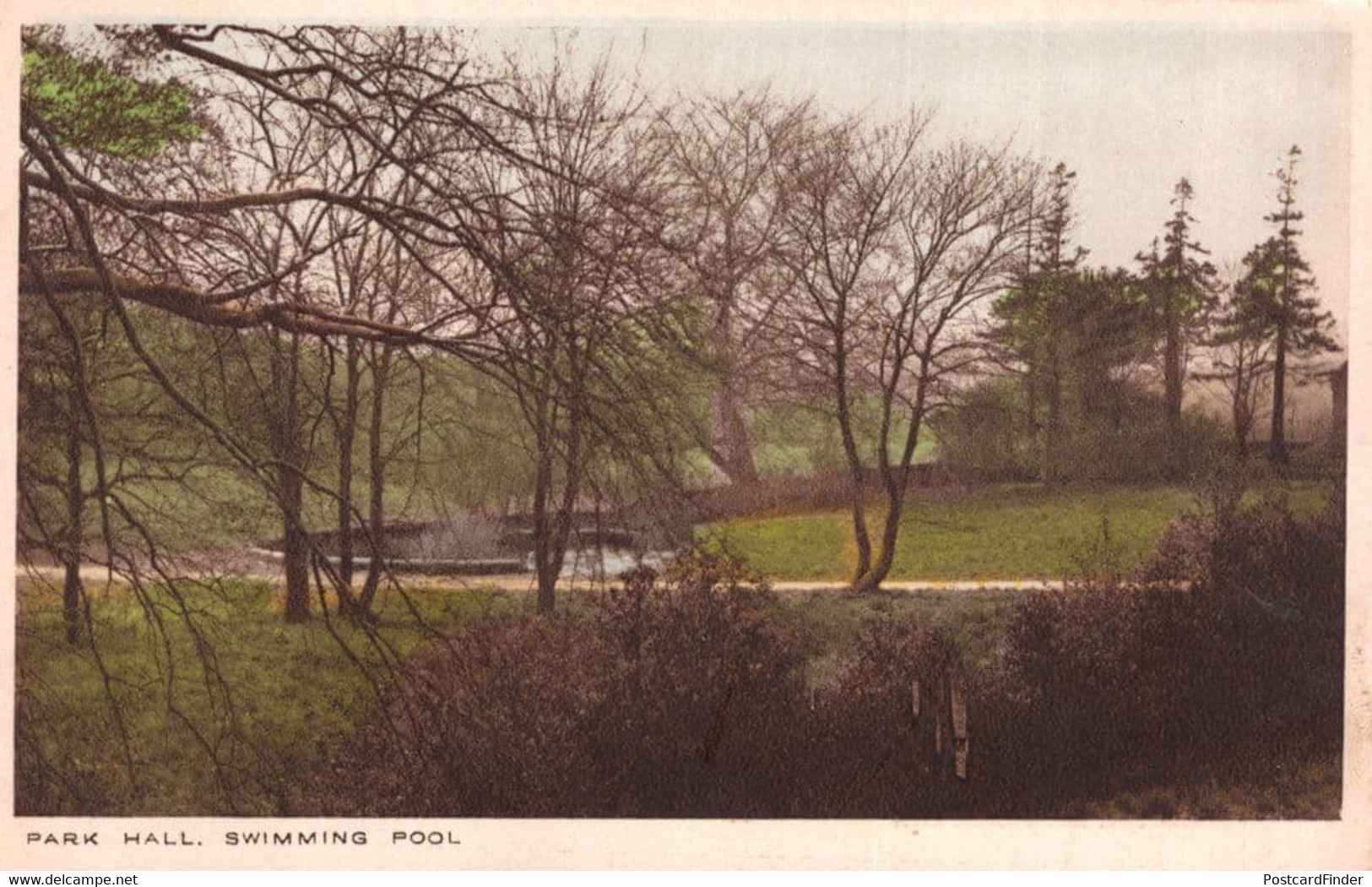 Park Hall Hostel Swimming Pool Mansfield Nottingham Old Postcard - Autres & Non Classés