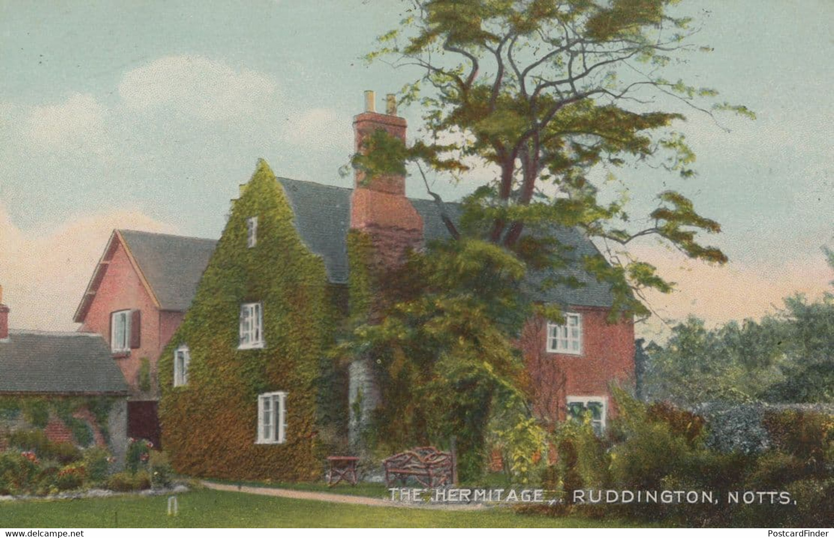 Sent From The Hermitage Ruddington Nottingham Old WW1 Postcard - Other & Unclassified