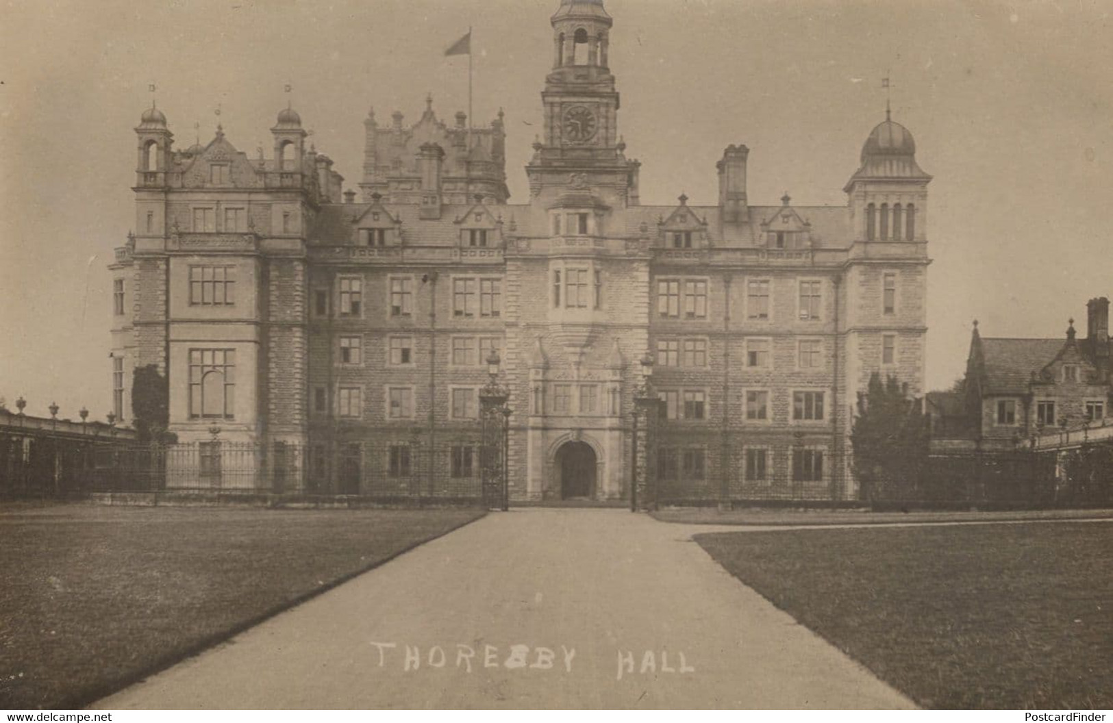 Thoresby Hall Nottingham Real Photo 1919 Postcard - Other & Unclassified