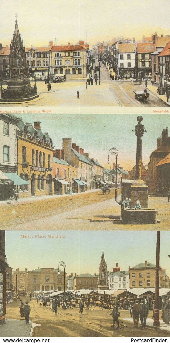 Mansfield Nottingham 3x Council Postcard S - Sonstige & Ohne Zuordnung