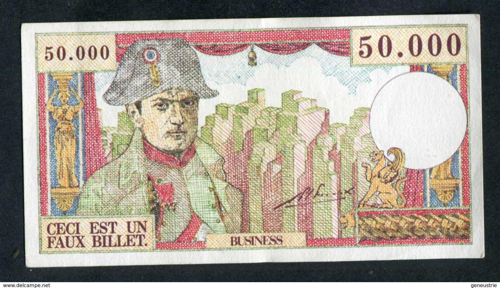 Billet De Banque Fantaisie De 50000F (années 60) "Ceci Est Un Faux Billet / Business" Napoléon - Fictifs & Spécimens