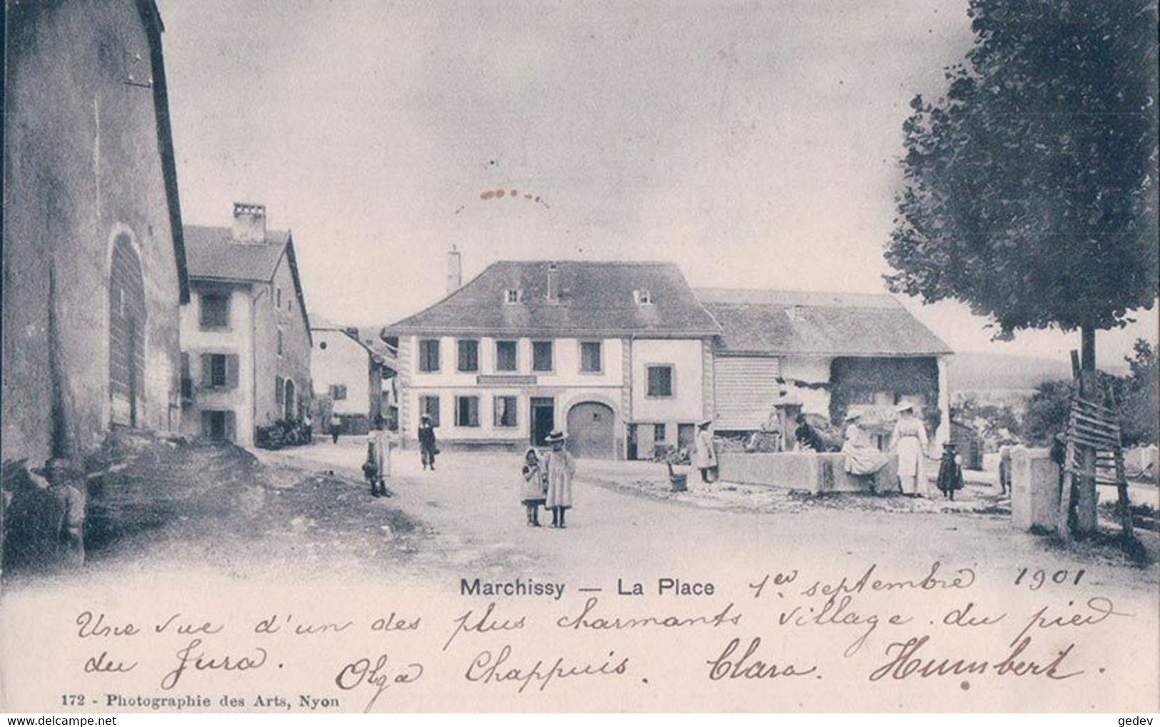 Marchissy VD, La Place, Lavandières à La Fontaine Et Enfants (172) - Marchissy