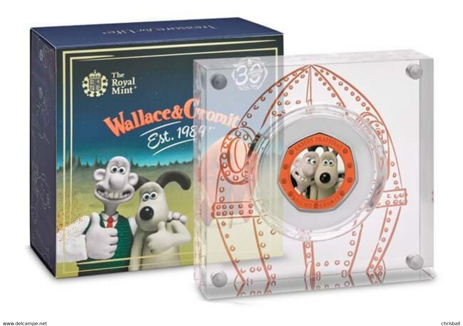 Great Britain UK 2019 Wallace & Gromit 50p Coin - Silver Proof - Mint Sets & Proof Sets