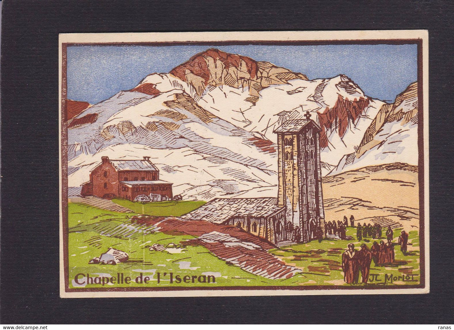 CPSM [73] Savoie Bois Gravé DUCLOZ Moûtiers Litho Non Circulé Chapelle De L'Iseran - Other & Unclassified