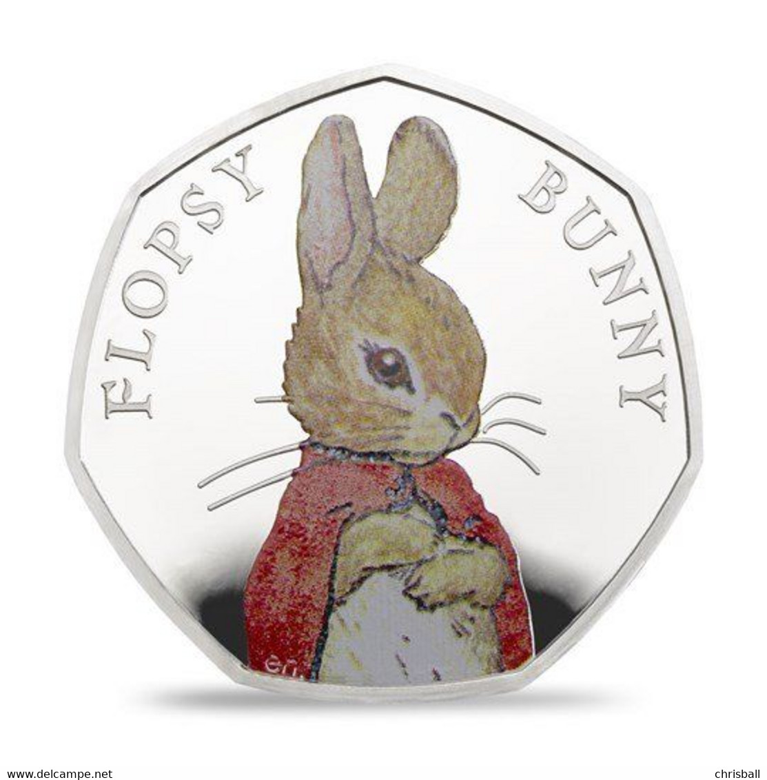 Great Britain UK 2018 Flopsy Bunny 50p Coin - Silver Proof - Mint Sets & Proof Sets