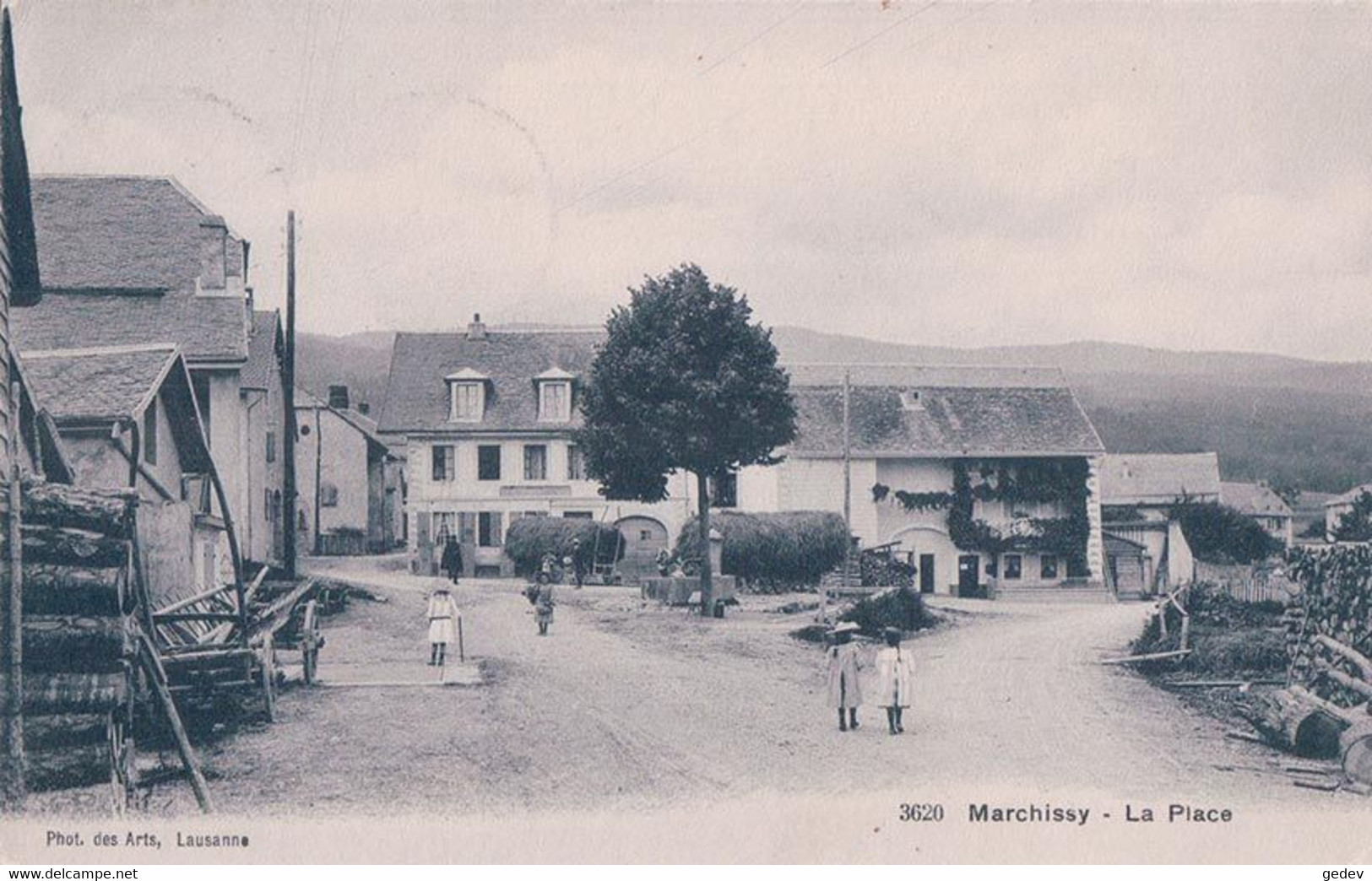 Marchissy VD, La Place, Attelage, La Rentrée Des Foins (3620) - Marchissy