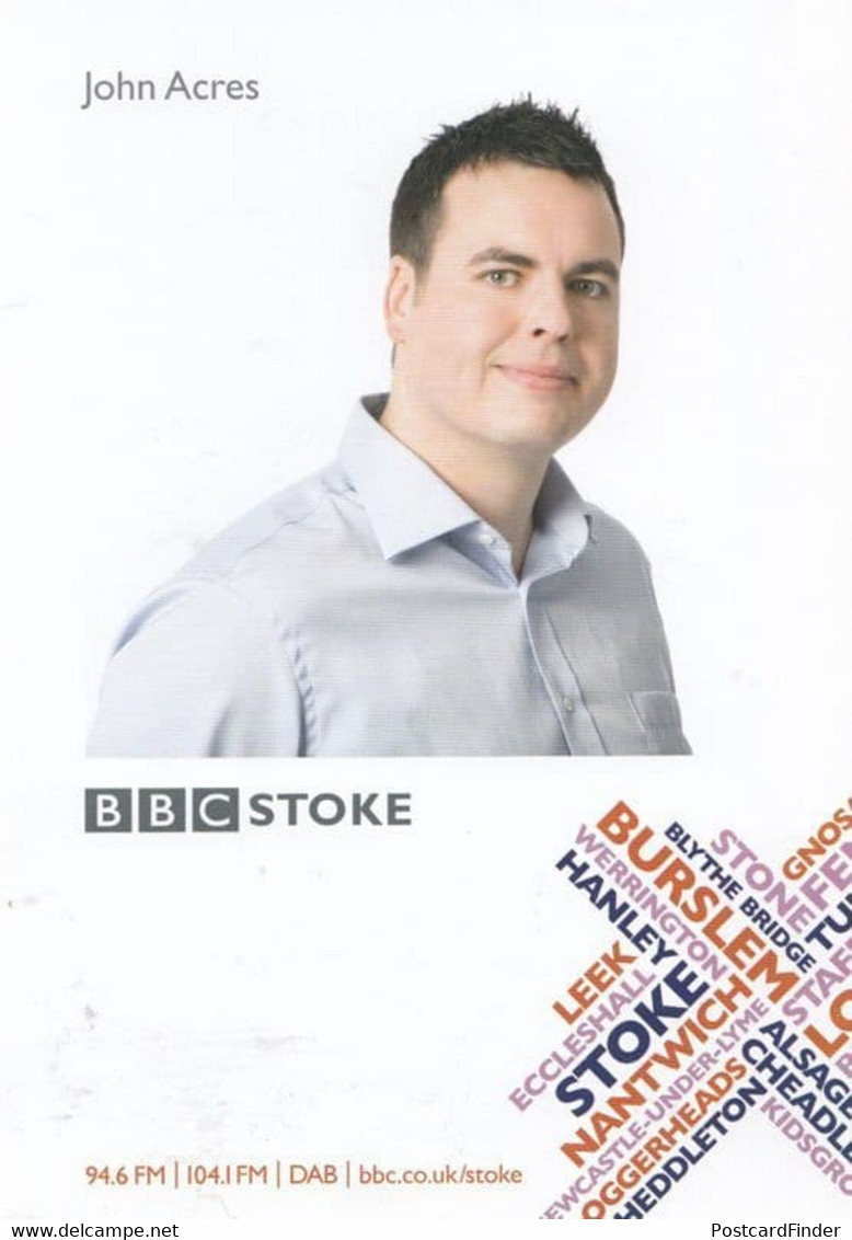 John Acres BBC Radio Stoke Cast Card Photo - Autogramme