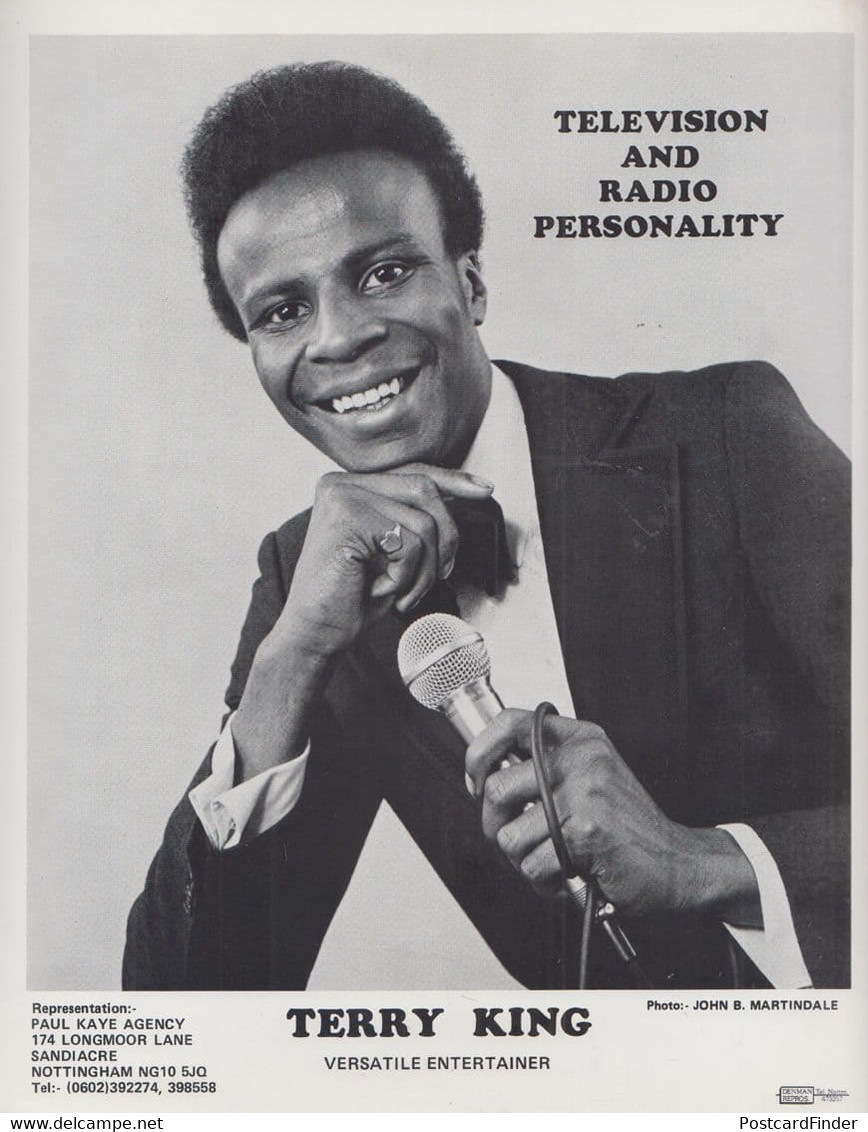 Terry King Soul Pop TV Radio Star 1970s Media Publicity Management Photo - Autographes