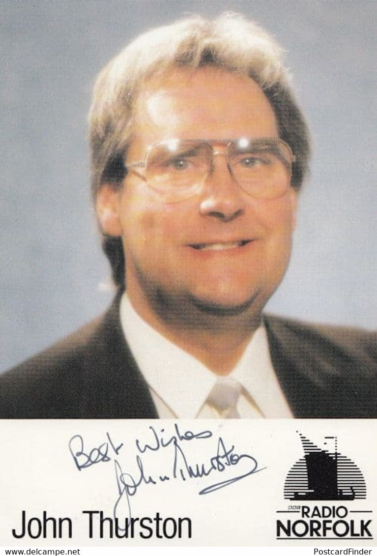 John Thurston 1980s Radio Norfolk DJ Hand Signed Photo - Autographes