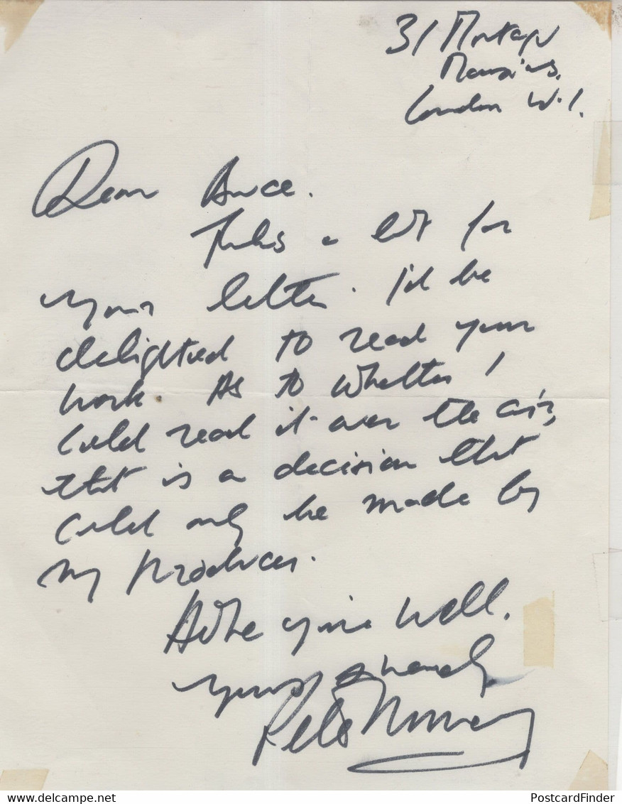 Peter Murray Radio 1 2 DJ Full Hand Written Signed Vintage Letter - Autographs