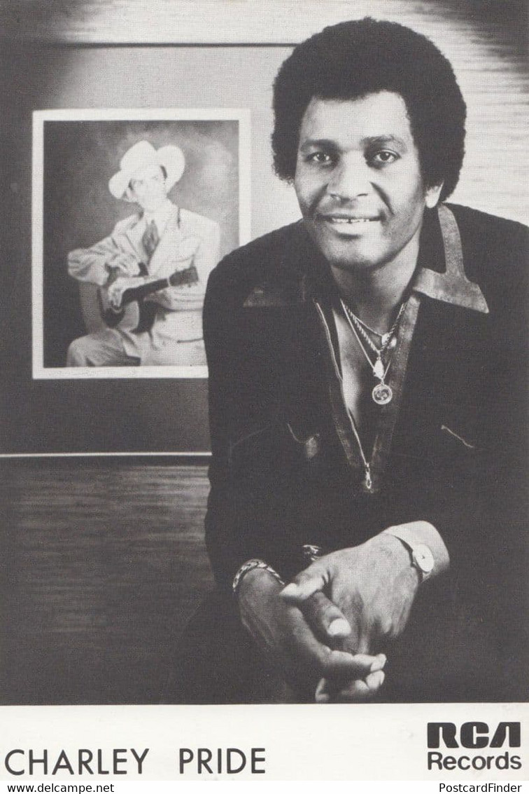 Charley Pride Country & Western LP Record Launch 1970s RCA Photo - Handtekening