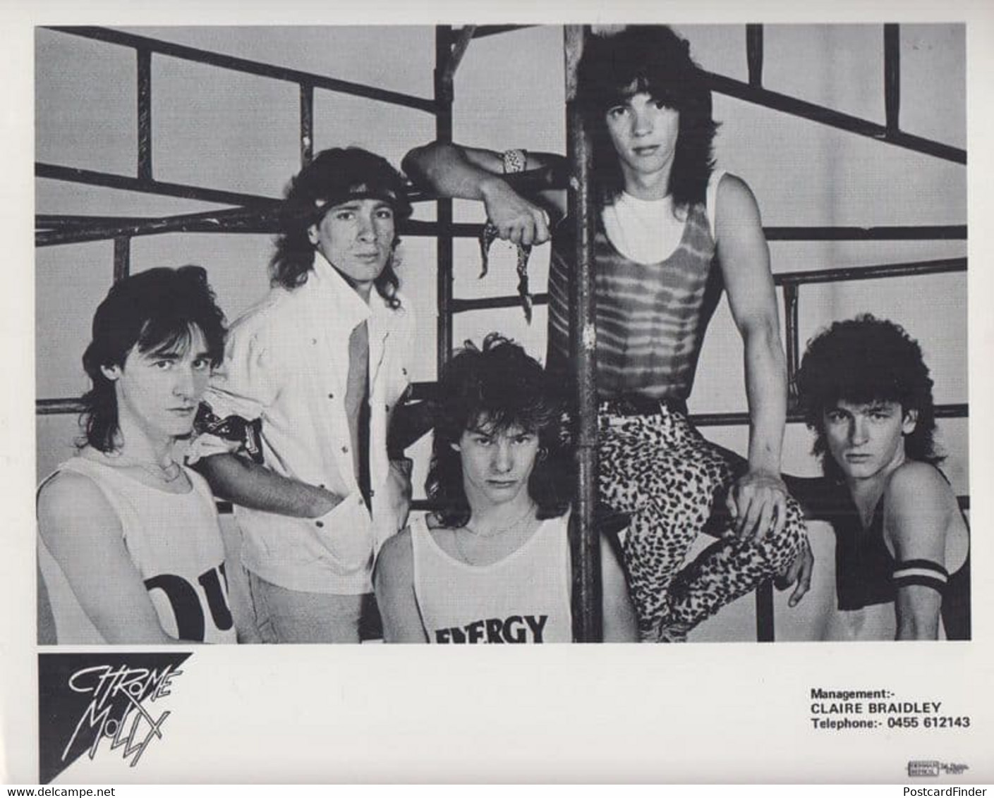 Chrome Molly Heavy Metal Band Vintage Early Career Management Publicity Photo - Autographs