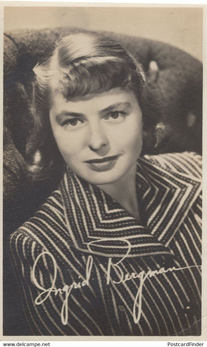 Ingrid Bergman Antique Facimile Rare Signed Photo - Autographs