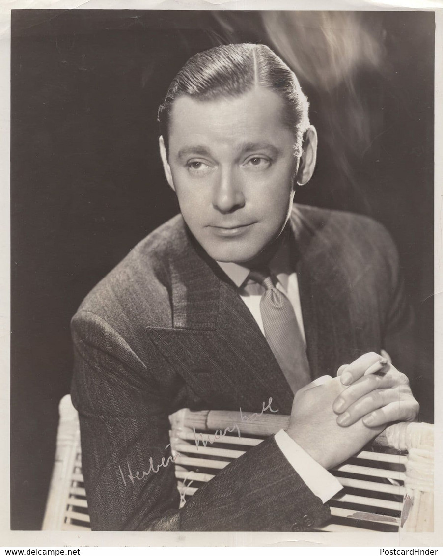 Herbert Marshall In Angel Marlene Dietrich Antique Film Press Photo - Autógrafos