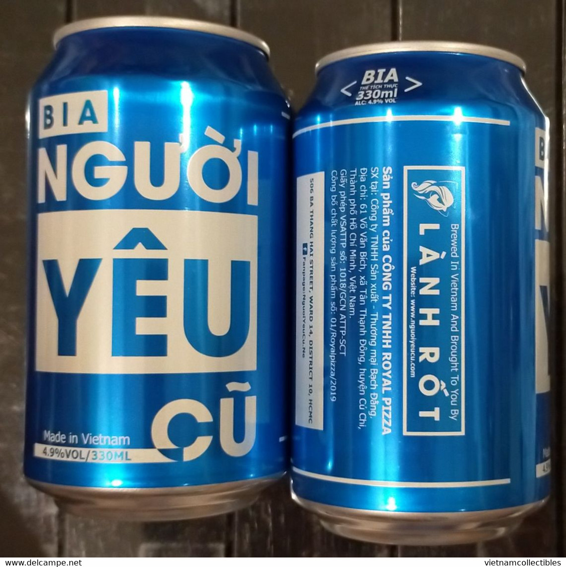 Vietnam Viet Nam NGUOI YEU CU 330 Ml Empty Beer Can / Opened By 2 Holes At Bottom - Cans