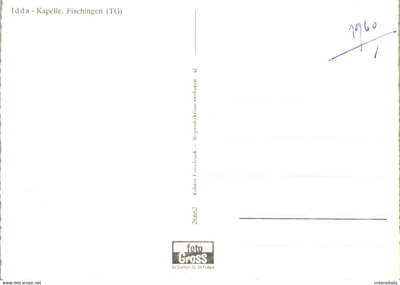 Idda-Kapelle, Fischingen (TG) (26662) * 1960 - Fischingen