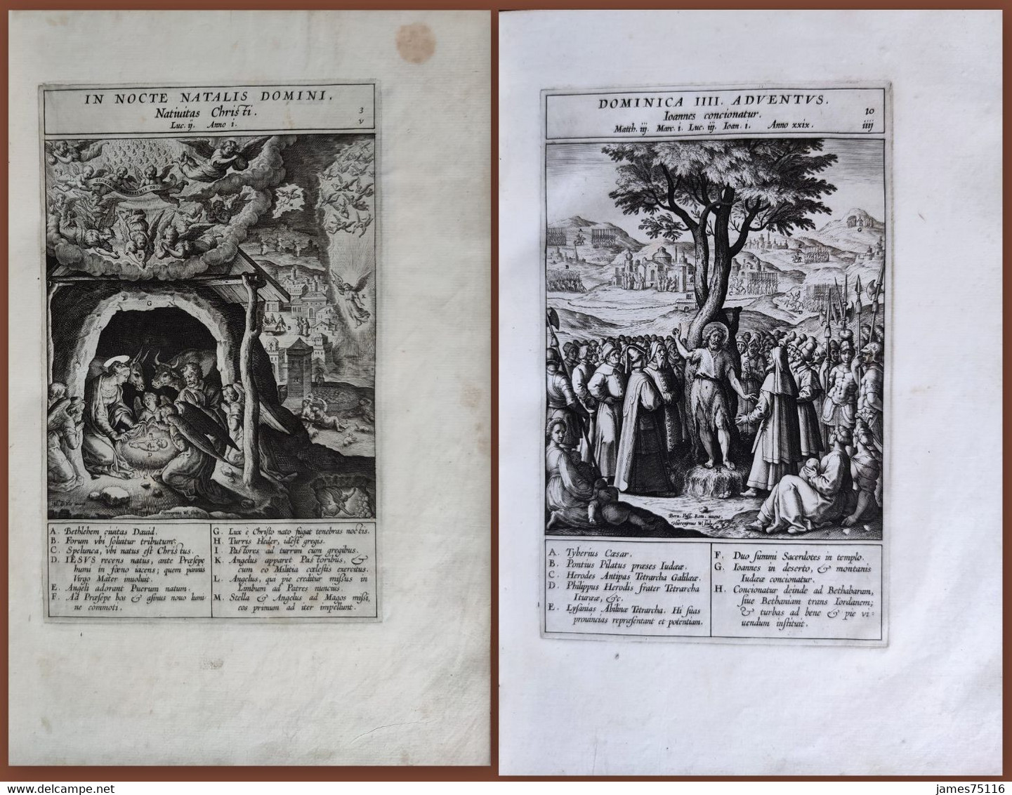 NATALIS Hieronymus [Jérôme Nadal]. Evangelicæ Historiæ Imagines Suivi De Adnotationes Et Meditationes In Evangelia - Jusque 1700