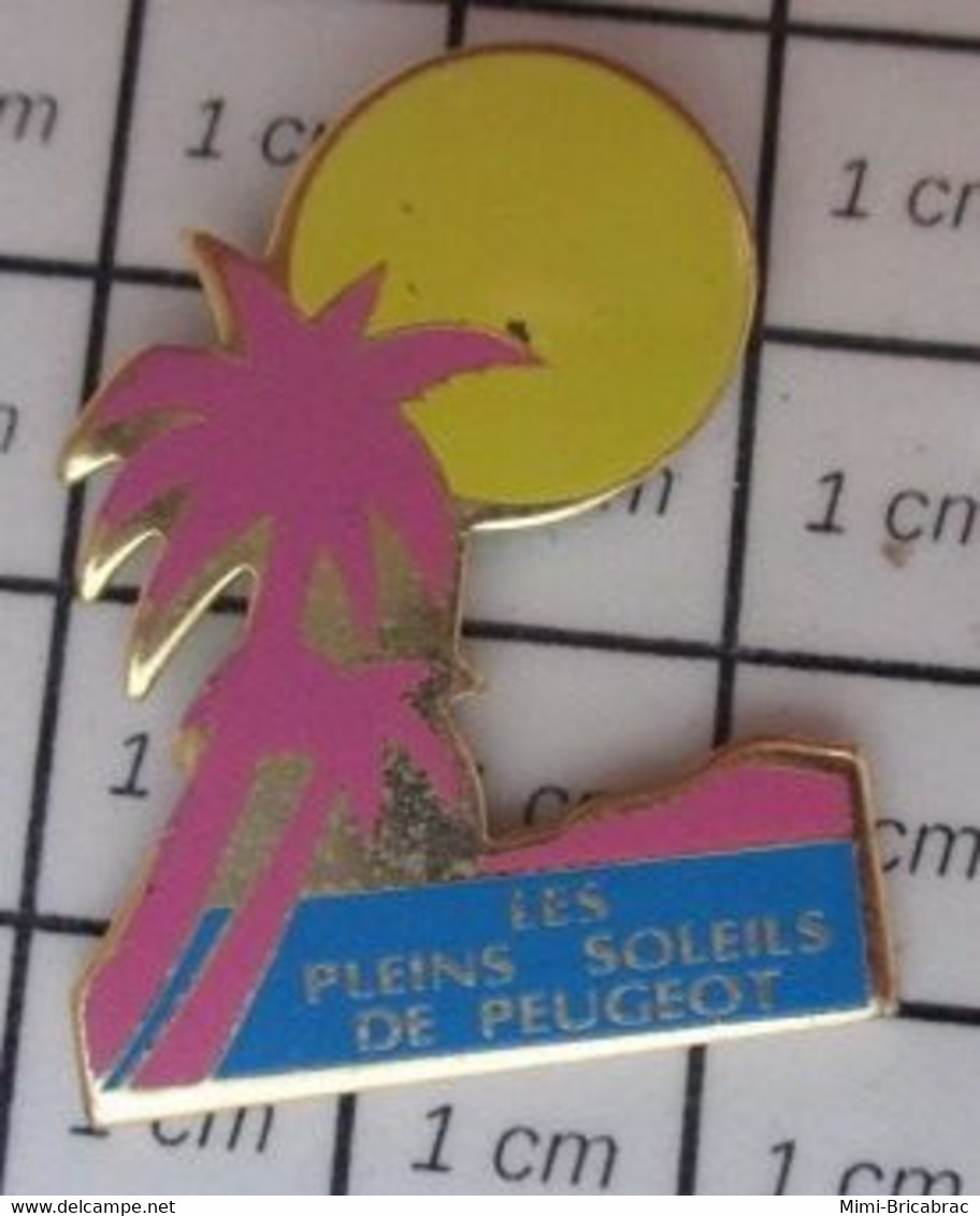 412E Pin's Pins / Beau Et Rare / THEME : AUTOMOBILES / LES PLEINS SOLEILS DE PEUGEOT LUNETTES DE SOLEIL - Peugeot