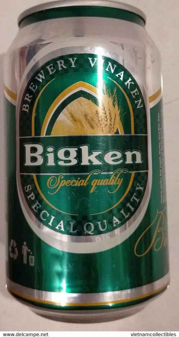 Vietnam Viet Nam BIGKEN 330 Ml Empty Beer Can / Opened By 2 Holes - Lattine