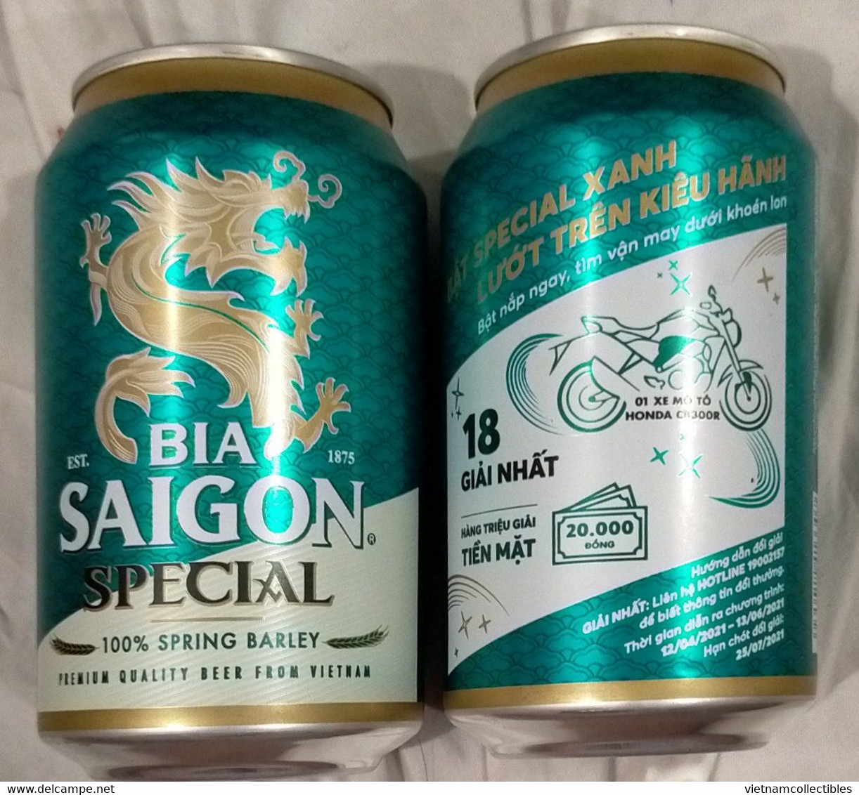 Vietnam Viet Nam Saigon Special 330 Ml Empty Beer Can - BIG PROMOTION / Opened By 2 Holes - Cans