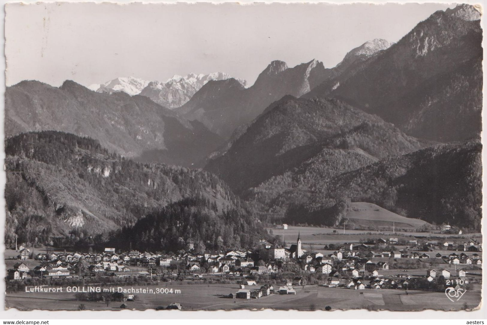 Luftkurort Golling Mit Dachstein; Totalansicht - Gelaufen. (Alfred Gründel - Salzburg) - Golling