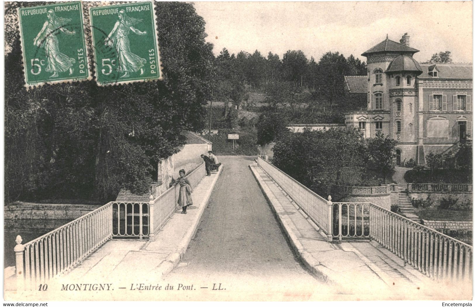 CPA-Carte Postale  France Montigny Entrée Du Pont 1908 VM53558 - Montigny Le Bretonneux